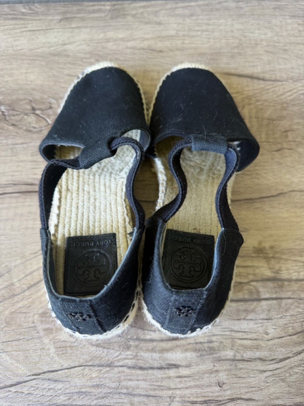 Tory Burch Women’s Black Espadrille Slip-On Shoes - Picture 4 of 9